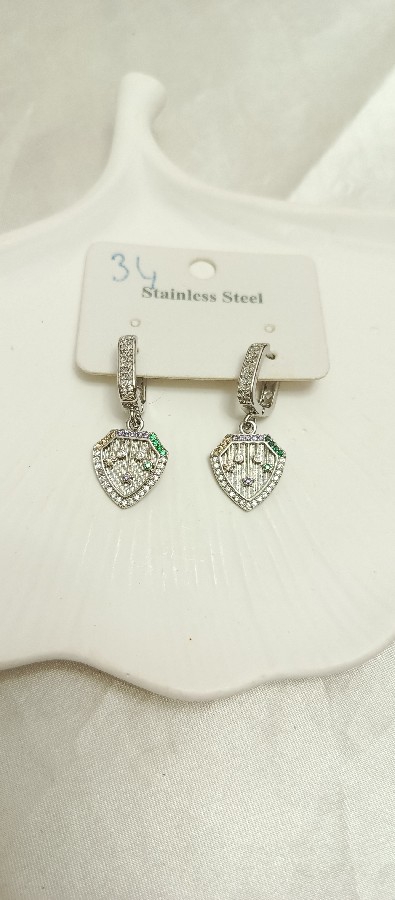 silver kalkanlı küpe