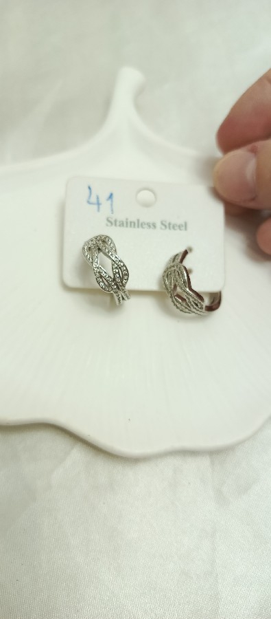 silver düğümlü küpe