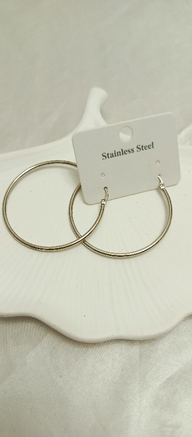 silver büyük halka küpe