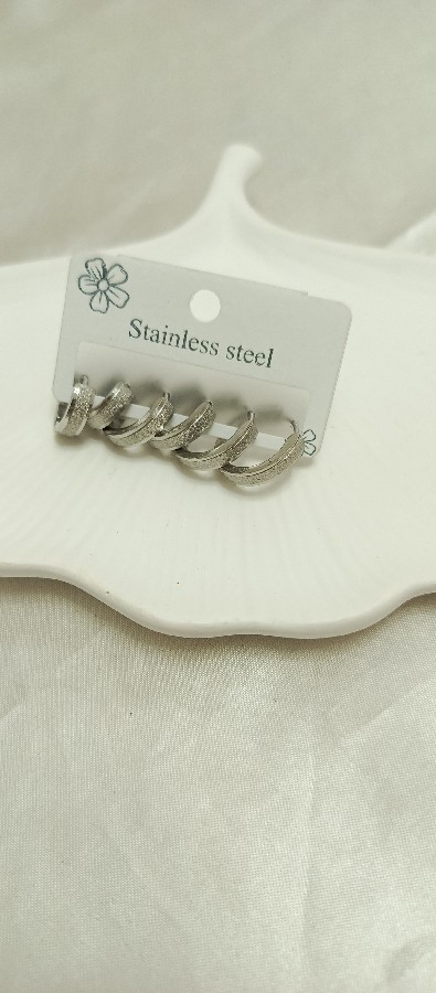 çoklu simli silver küpe